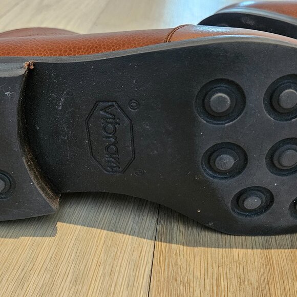 Tan Leather Chukka Boots By Cobbler Union, Vibram Soles, Size 10.5 US / 10 UK - Picture 6 of 7